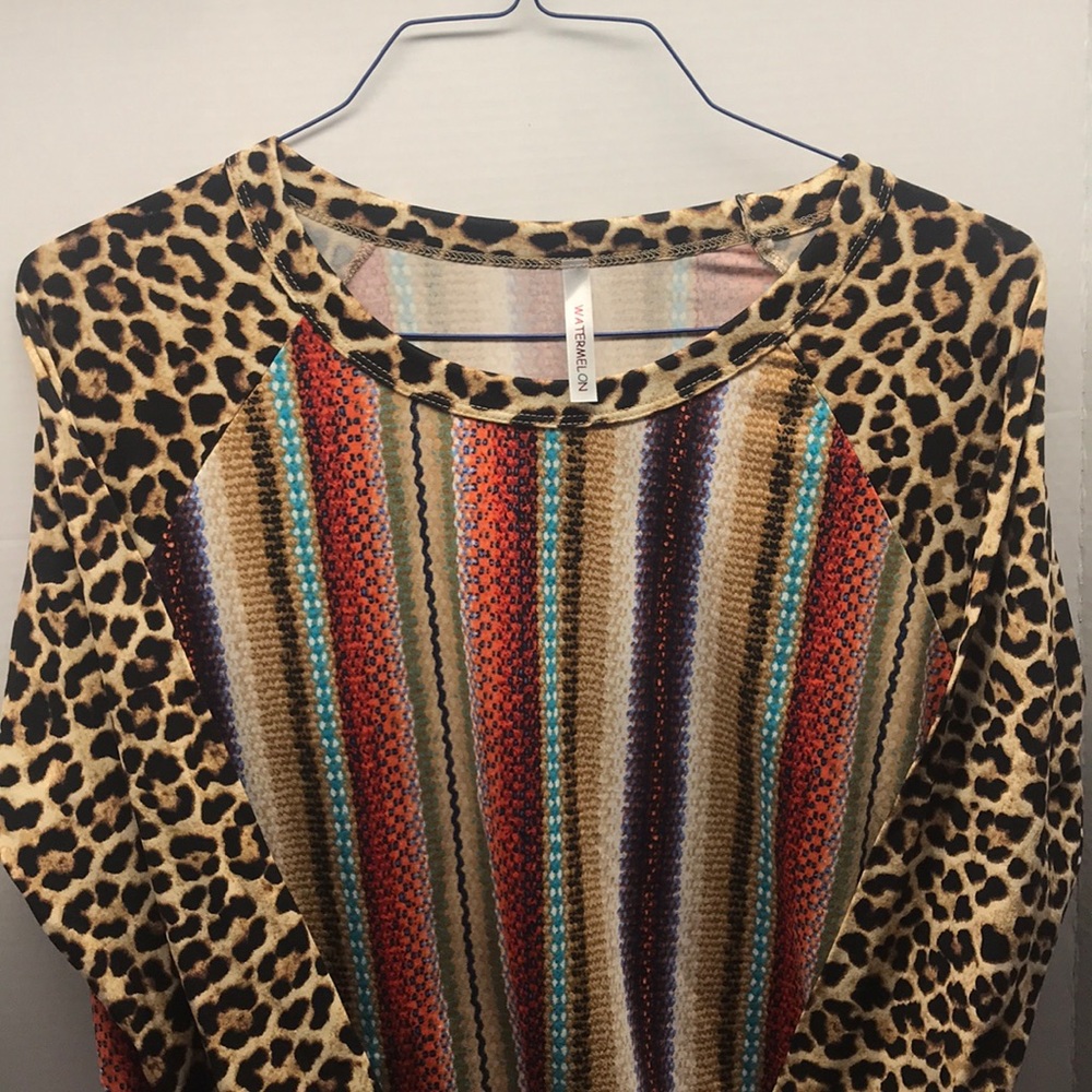 Long Sleeve Ombre Stripe Knit Top